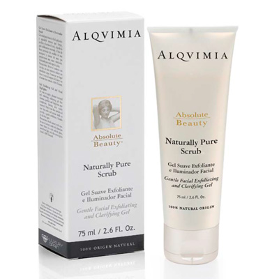 Naturally Pure Scrub, Gel Suave Exfoliante e Iluminador Facial